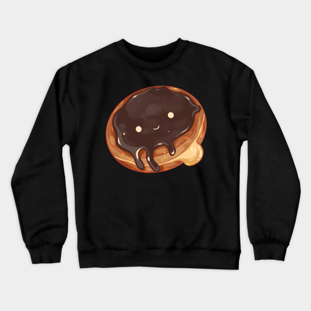 Boston Cream Pie Donut Crewneck Sweatshirt by Claire Lin